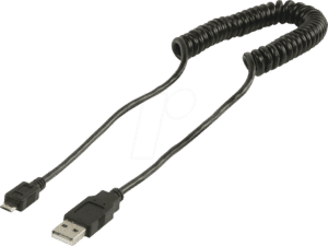 N CCGP60540BK20 - USB 2.0 Spiralkabel