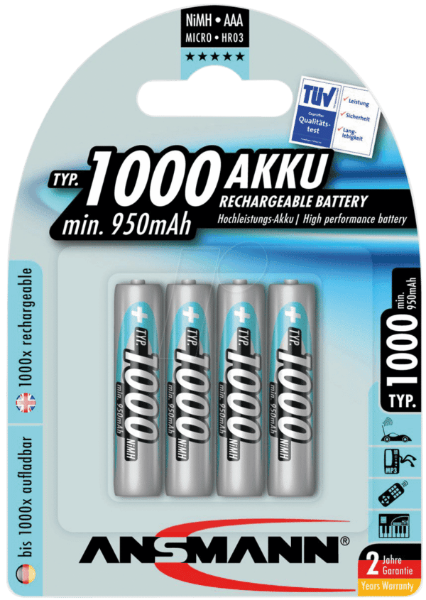 NH 4X1000 ANS - NiMh Akku