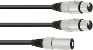 OMNI 30225210 - Adapterkabel XLR Stecker / 2x XLR Buchse