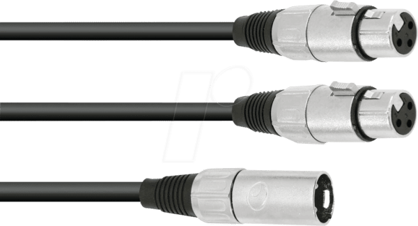 OMNI 30225208 - Adapterkabel XLR Stecker / 2x XLR Buchse