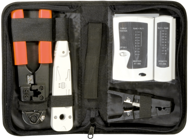 PC-NETZWERK KIT - Netzwerk Werkzeug Etui zur Installation / Test