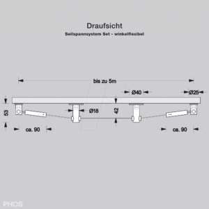 PHOS SPW1850-1 - Winkelflexibles Seilspannsystem