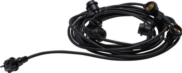 PLM 94316 - Lichterkette 230V IP44 schwarz