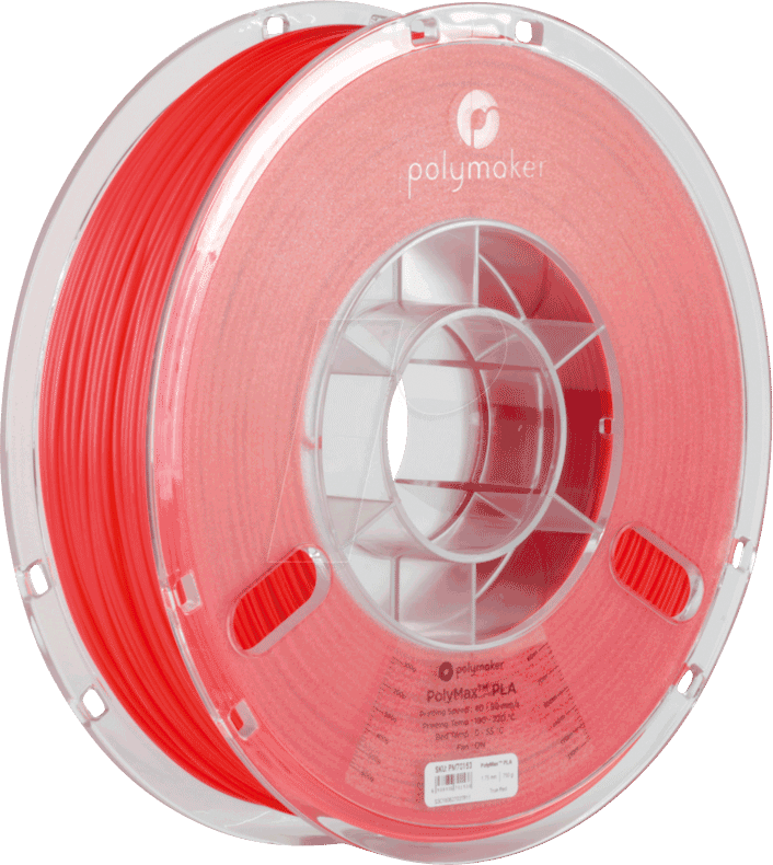 POLYMAKER 70157 - Filament - PolyMAX PLA - rot - 750 g