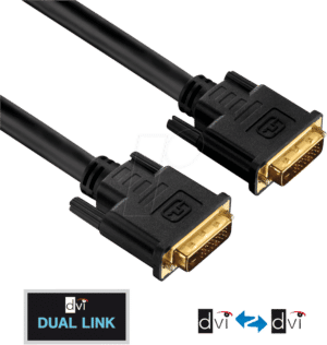 PURE PI4200-100 - DVI Monitor Kabel DVI 24+1 Stecker