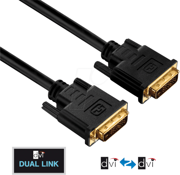 PURE PI4200-005 - DVI Monitor Kabel DVI 24+1 Stecker