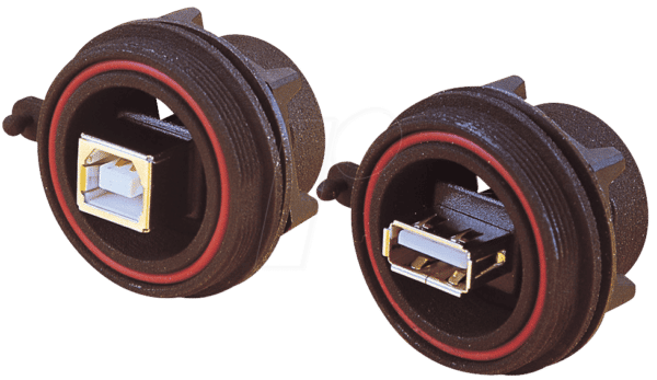 PX0842/B - Frontplatten-Verbinder USB-B Stecker
