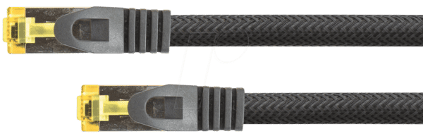 PYT 8070PY-100S - Patchkabel - Rohkabel Cat.7 schwarz 10m