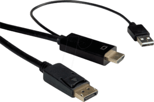 ROLINE 11045993 - DisplayPort 1.2 auf HDMI A Stecker