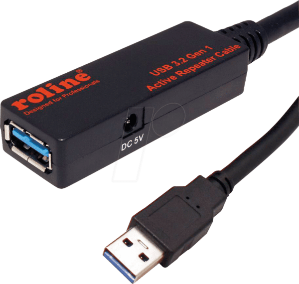 ROLINE 12041070 - Aktives USB 3.0 Verlängerungskabel USB A
