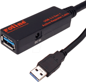 ROLINE 12041072 - Aktives USB 3.0 Verlängerungskabel USB A
