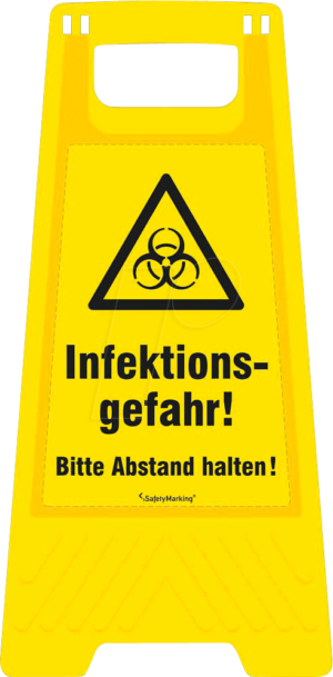 WSA ABSTAND - Warnschild Infektionsgefahr! Bitte Abstand halten!