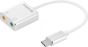 SANDBERG 136-26 - Audio Adapter USB Type-C - 2x Klinkenbuchse 3