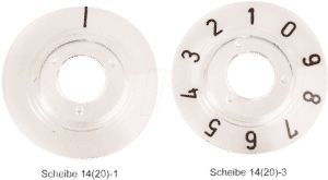 SCHEIBE 14-3 - Zahlenscheibe für Knopf 14