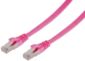 SHVP 75513-SLM - 3m Patchk.-Flach U/FTP Cat.7-Rohkabel magenta