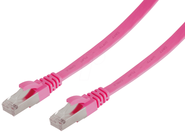 SHVP 75515-SLM - 5m Patchk.-Flach U/FTP Cat.7-Rohkabel magenta