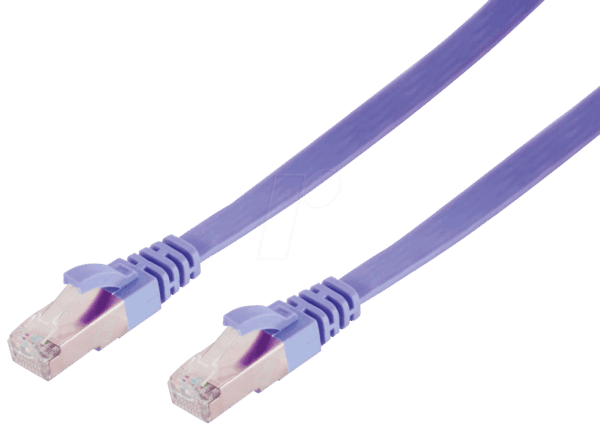 SHVP 75515-SLV - 5m Patchk.-Flach U/FTP Cat.7-Rohkabel violett