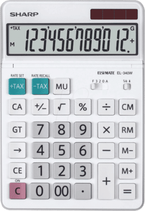 SHARP EL340W - Tischrechner SHARP EL-340W weiß