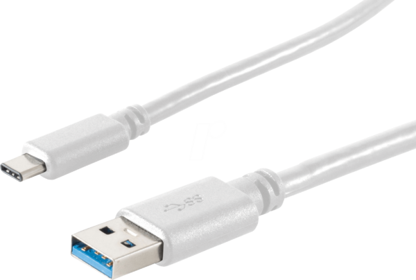 SHVP BS1331026 - USB Kabel 3.0 A Stecker > C Stecker weiß 1m