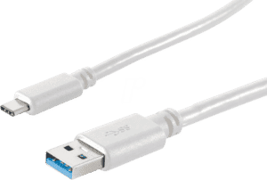 SHVP BS1331186 - USB Kabel 3.0 A Stecker > C Stecker weiß 1