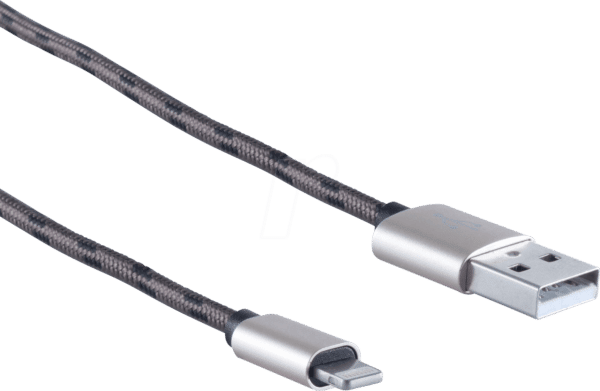 SHVP BS1450078 - USB-A-Stecker > Lightning Stecker Nylon braun 0