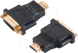 SHVP BS77400 - Adapter HDMI Stecker auf DVI-D (24+1) Buchse