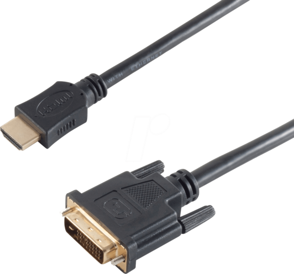 SHVP BS77482 - HDMI Stecker < DVI-D (24+1) Stecker vergoldet 2 m