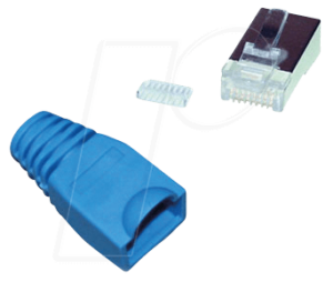 SHVP 72057B10 - Cat.5e/6 Stecker + Einführhilfe blau