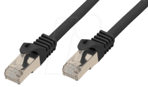 SHVP 75525-S - 15m Patchkabel - Cat.7-Rohkabel schwarz