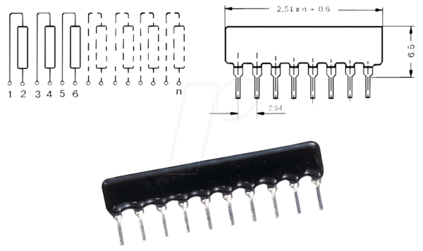 SIL 10-5 560 - Widerstandsnetzwerk