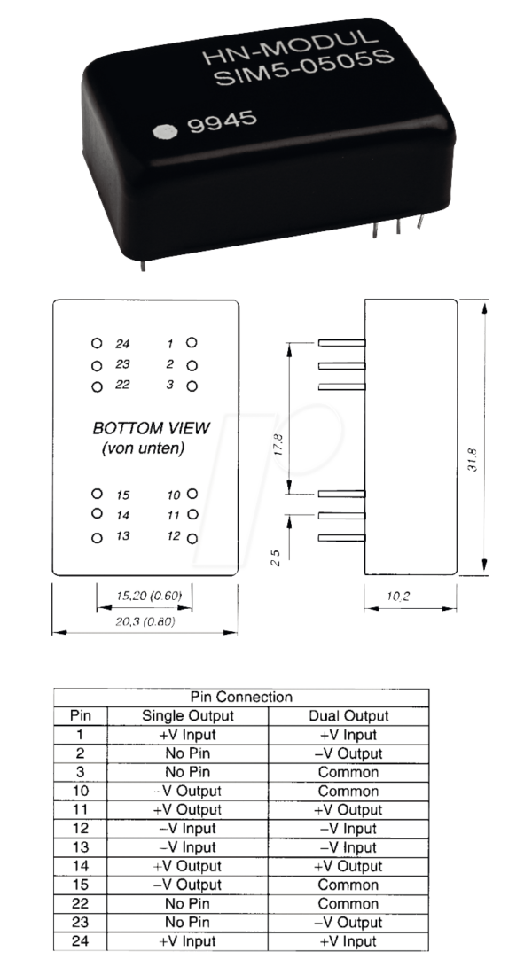 SIM5-1212D - DC/DC-Wandler AM3N