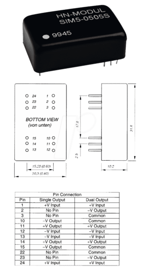 SIM5-0505S - DC/DC-Wandler AM3N