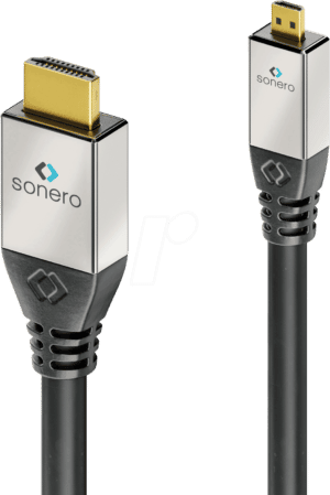 SON HC300-010 - HDMI auf Micro Premium High Speed mit Ethernet 4K 60 Hz 1 m