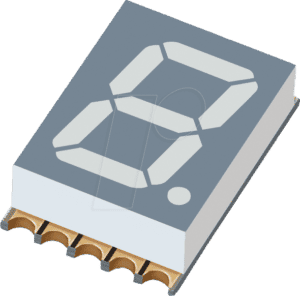 SA EL SMD 15RT - 7-Segment-Anzeige