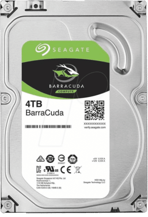 ST4000DM004 - 4TB Festplatte Seagate BarraCuda - Desktop