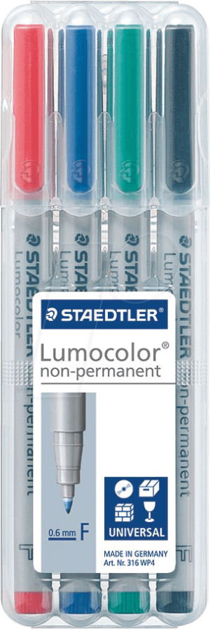 STAEDTLER 316WP4 - Non-permanent Stift F