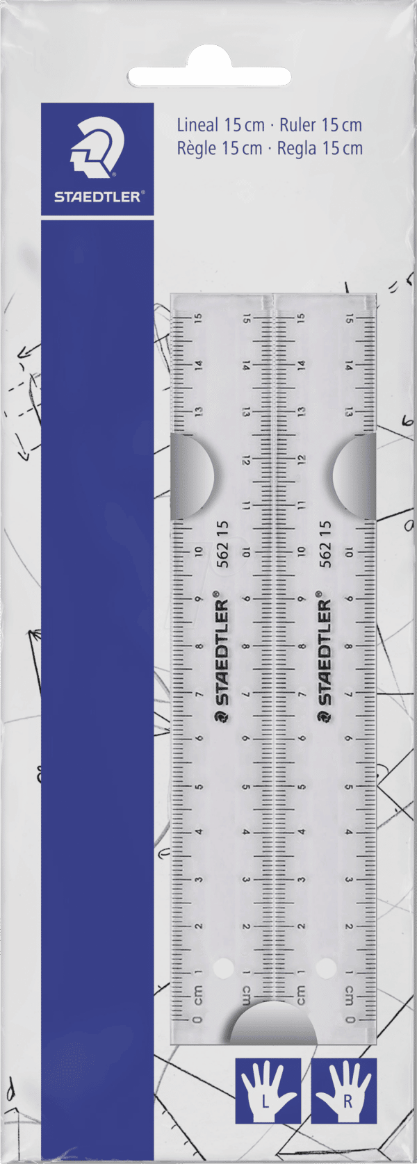 STAEDTLER 562152 - Lineal 15 cm