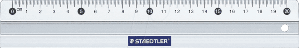 STAEDTLER 56320 - Aluminium-Lineal 20 cm