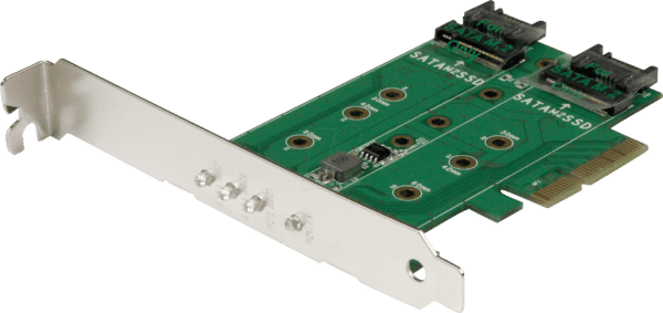 ST PEXM2SAT32N1 - M.2 SSD Karte 1x PCIe (NVMe) 2x SATA M.2