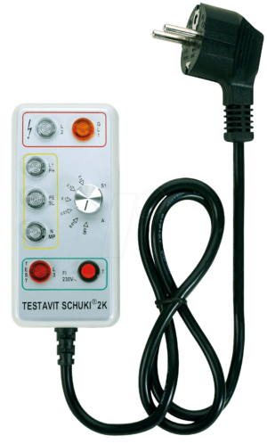 SCHUKI 2K - Steckdosenprüfer Testavit Schuki 2K mit FI-Auslösung