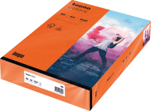 TECNO 88324444 - Papier intensivorange DIN A3 80 g/qm 500 Blatt