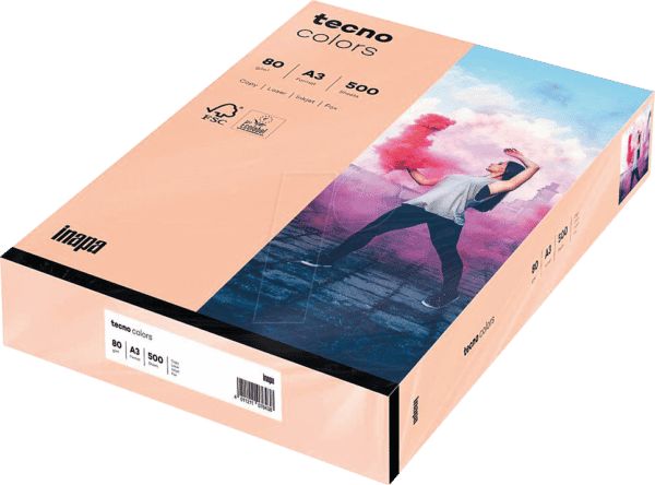 TECNO 88324446 - Papier lachs DIN A3 80 g/qm 500 Blatt