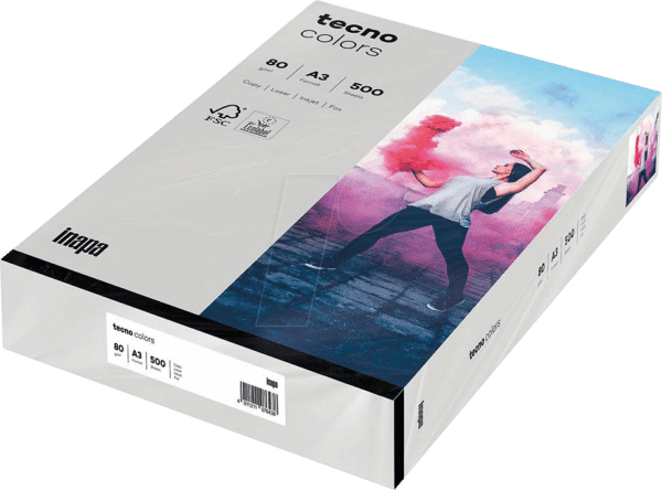 TECNO 88324460 - Papier grau DIN A3 80 g/qm 500 Blatt