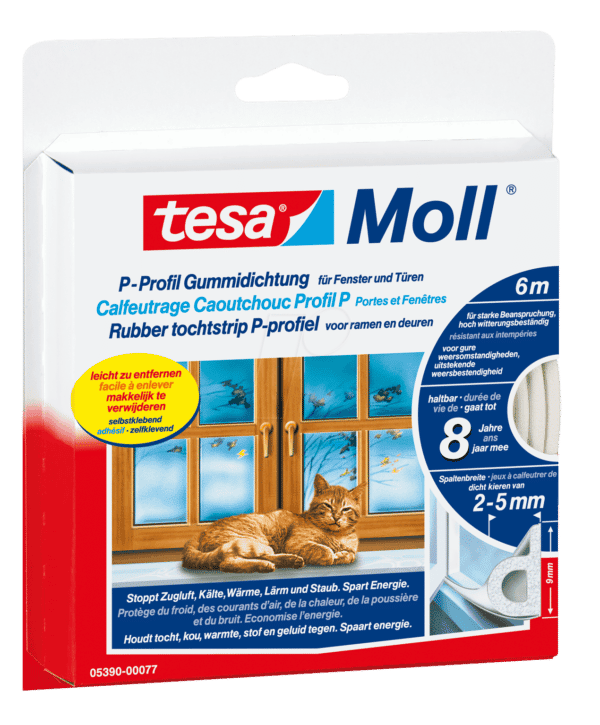 TESA 05395 BR - Gummidichtung tesamoll® P-Profil