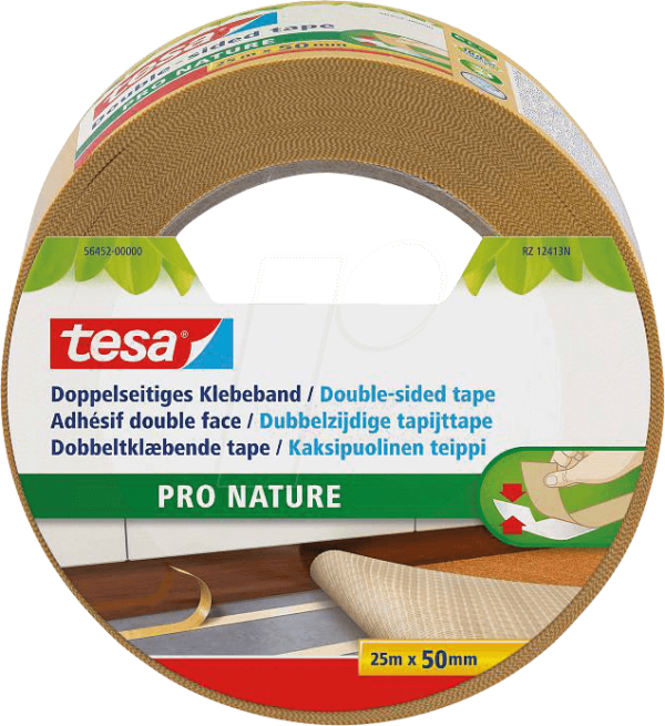 TESA 56452 - Doppelseitiges Klebeband PRO NATURE