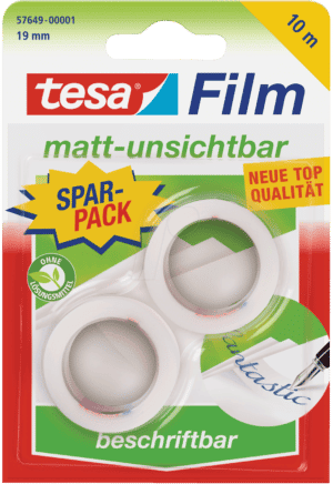 TESA 57649 - tesafilm® matt-unsichtbar 10m x 19mm / 2 Rollen