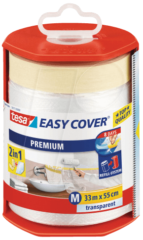 TESA 59177 - Malerband mit Abdeckfolie tesa Easy Cover® Premium
