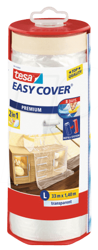 TESA 59179 - Malerband mit Abdeckfolie tesa Easy Cover® Premium