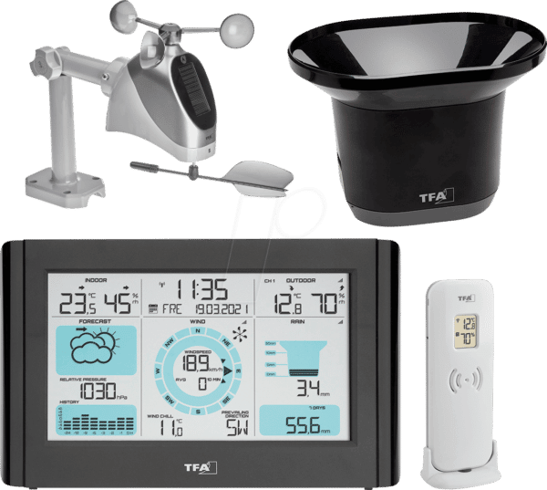 TFA 35116101 - Funk-Wetterstation mit Wind- und Regenmesser