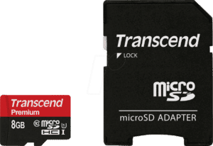 TS8GUSDU1 - MicroSDHC-Speicherkarte 8GB